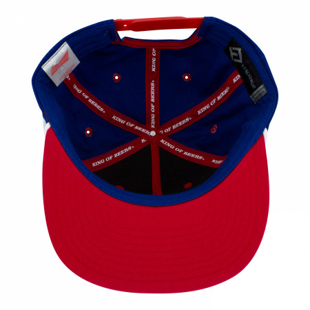 Budweiser Vintage Bottle Label Navy & Red Rope Hat - WearYourBeer